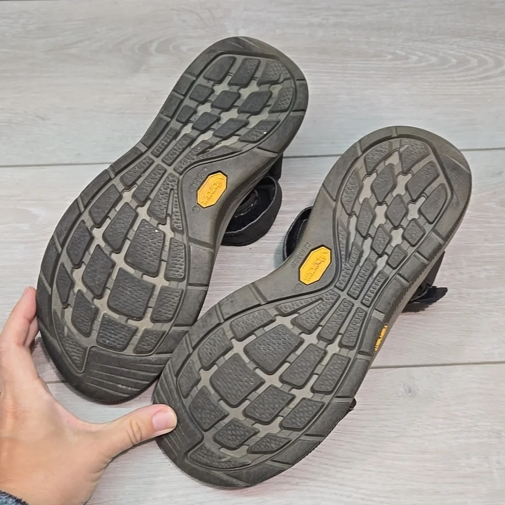 Teva Mens Vibram Brown Sport Sandals with Adjustable Straps Shoes Sz 8